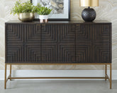 Orleans Furniture - Ashley Furniture - Elinmore Accent Cabinet - Accent Cabinet / Brown/Gold Finish - A4000316