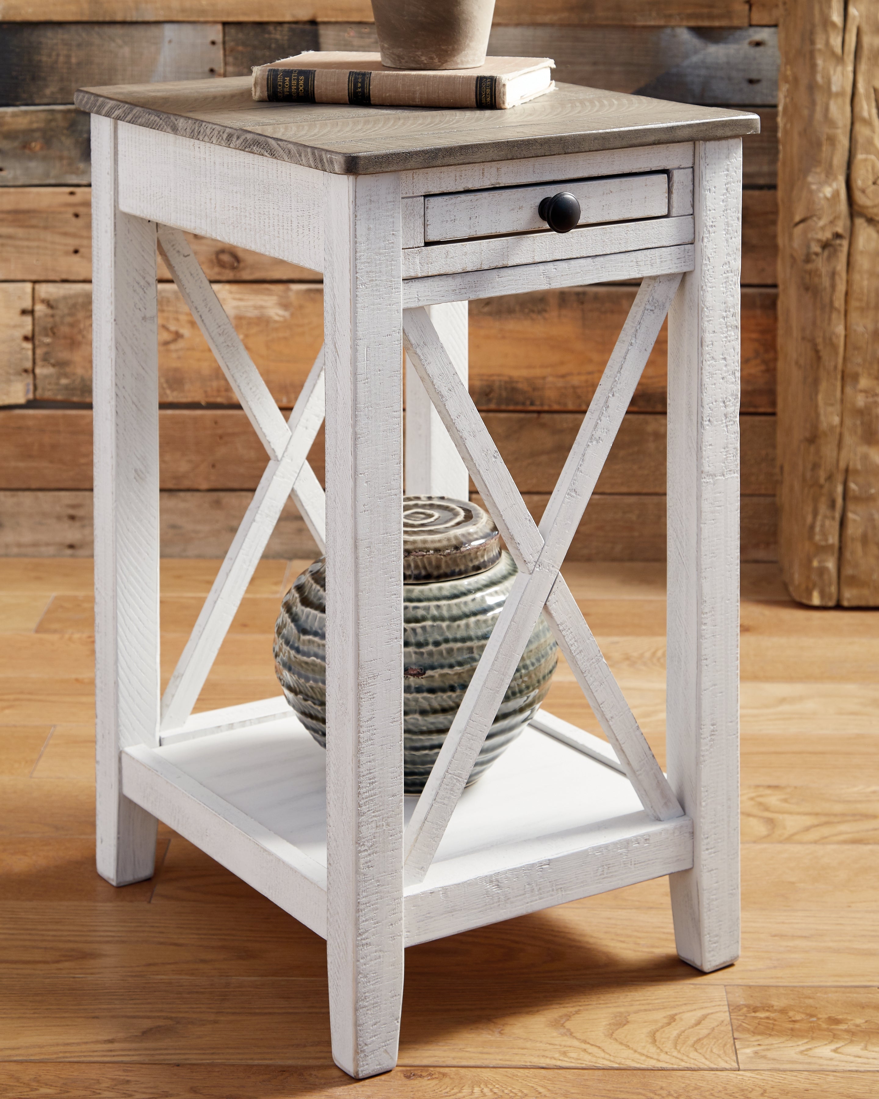 Orleans Furniture - Ashley Furniture - Adalane Accent Table - Accent Table / White/Gray - A4000374