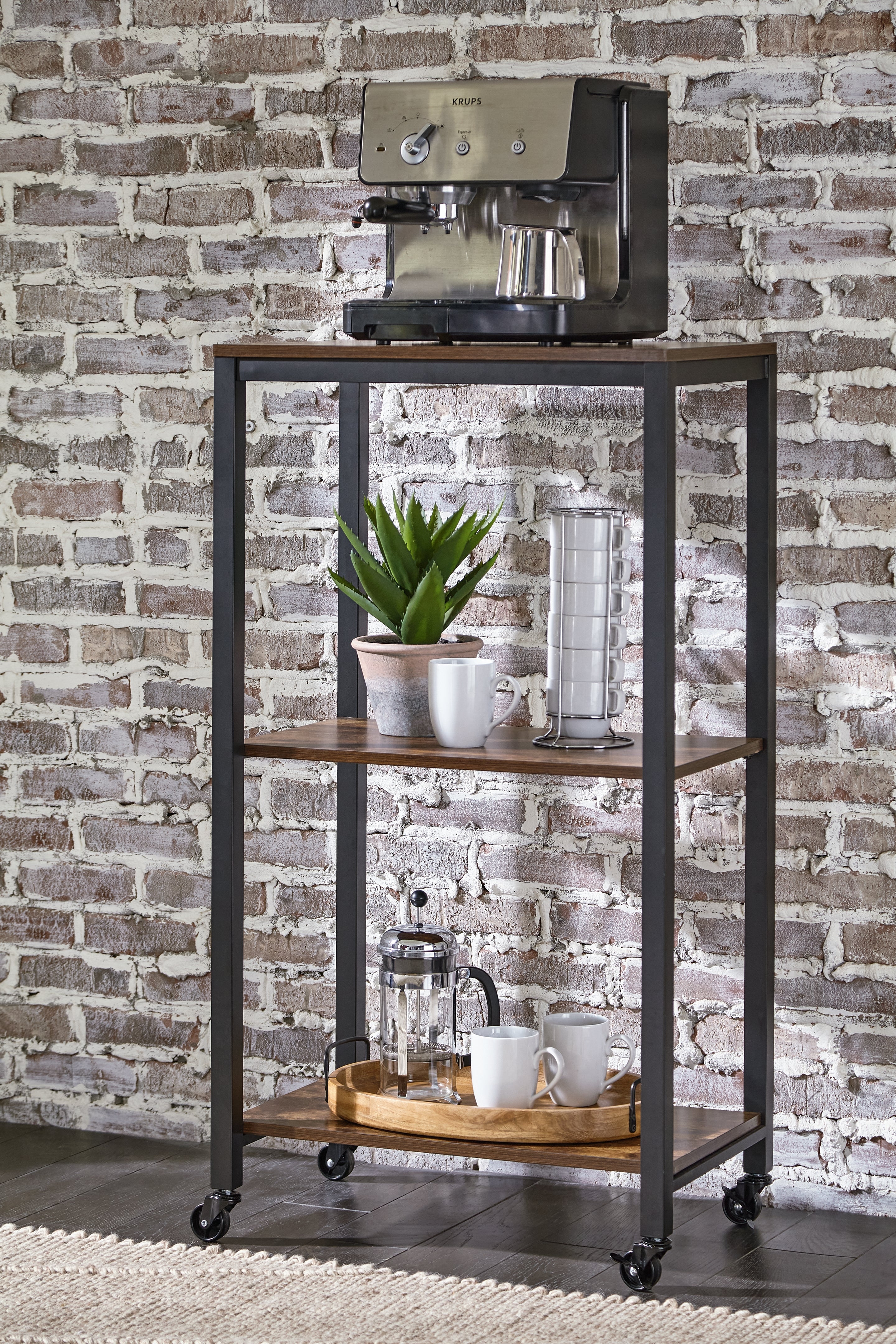 Orleans Furniture - Ashley Furniture - Bevinfield Bar Cart - Bar Cart / Brown/Black - A4000394