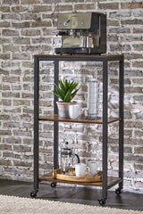 Orleans Furniture - Ashley Furniture - Bevinfield Bar Cart - Bar Cart / Brown/Black - A4000394