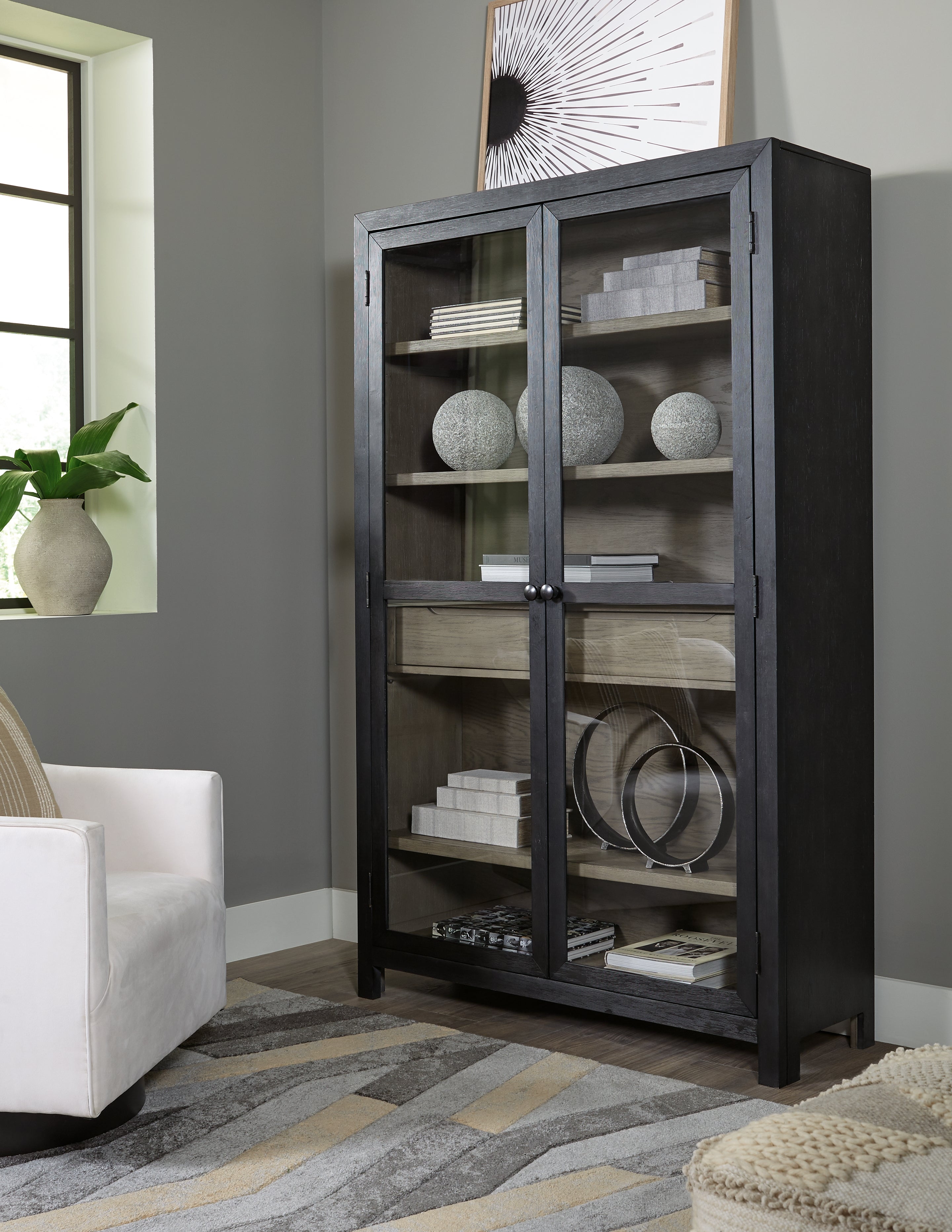 Orleans Furniture - Ashley Furniture - Lenston Accent Cabinet - Accent Cabinet / Black/Gray - A4000507