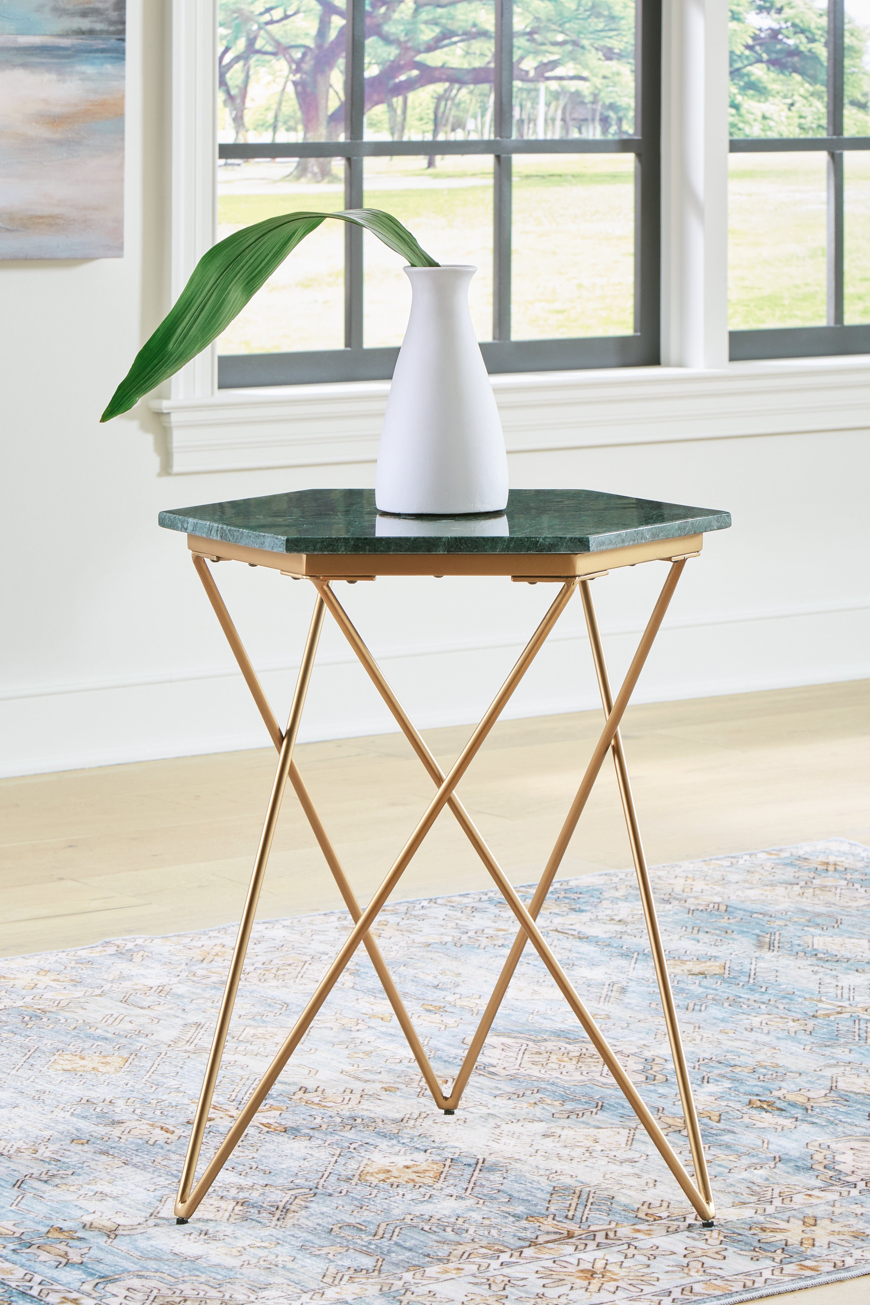 Orleans Furniture - Ashley Furniture - Engelton Accent Table - Accent Table / Green/Gold - A4000526