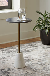 Orleans Furniture - Ashley Furniture - Caramont Accent Table - Accent Table / Black/White/Gold Finish - A4000540