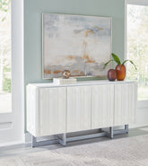 Orleans Furniture - Ashley Furniture - Ornawel Accent Cabinet - Accent Cabinet / Distressed White - A4000569