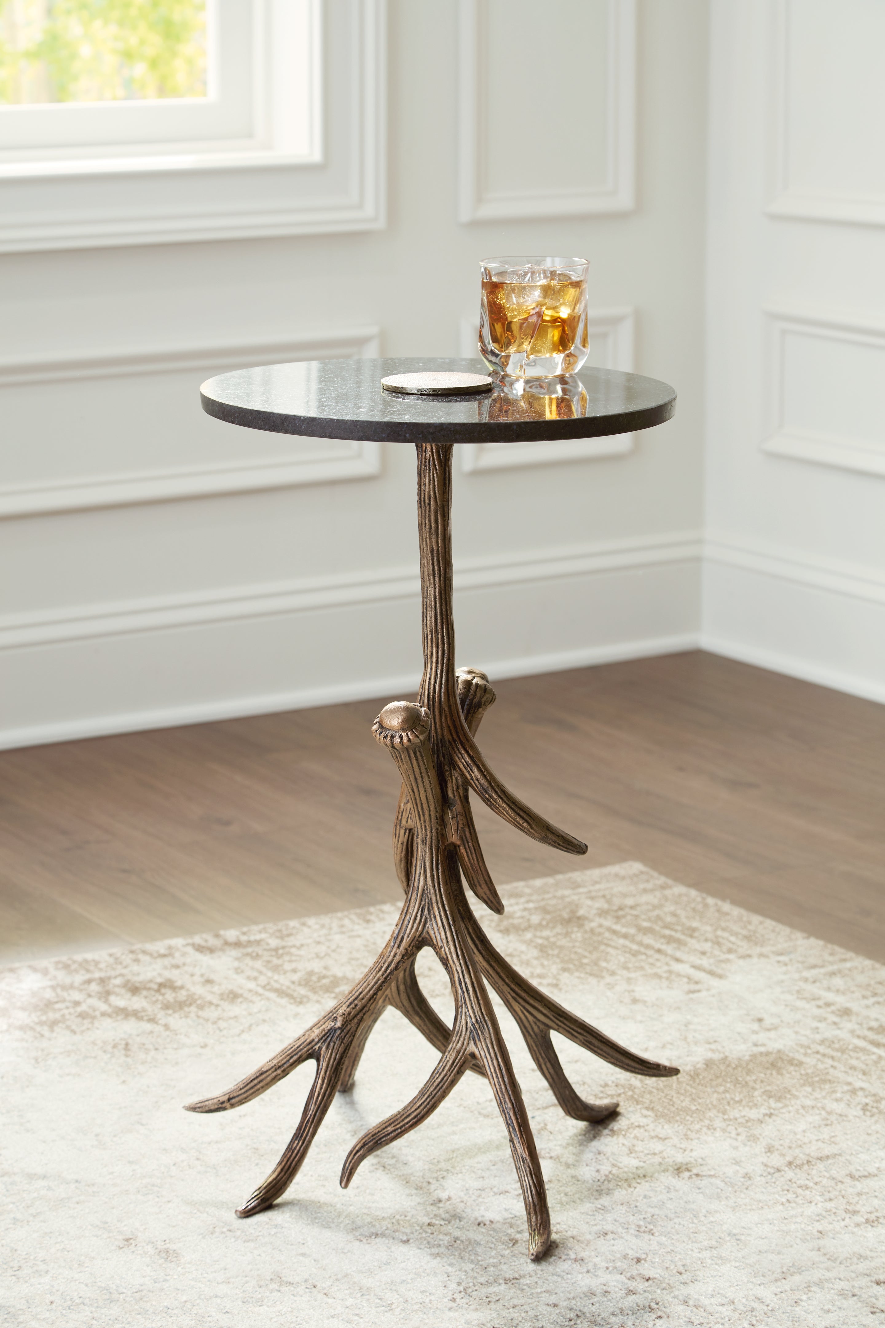 Orleans Furniture - Ashley Furniture - Lemkins Accent Table - Accent Table / Black/Antique Gold Finish - A4000606