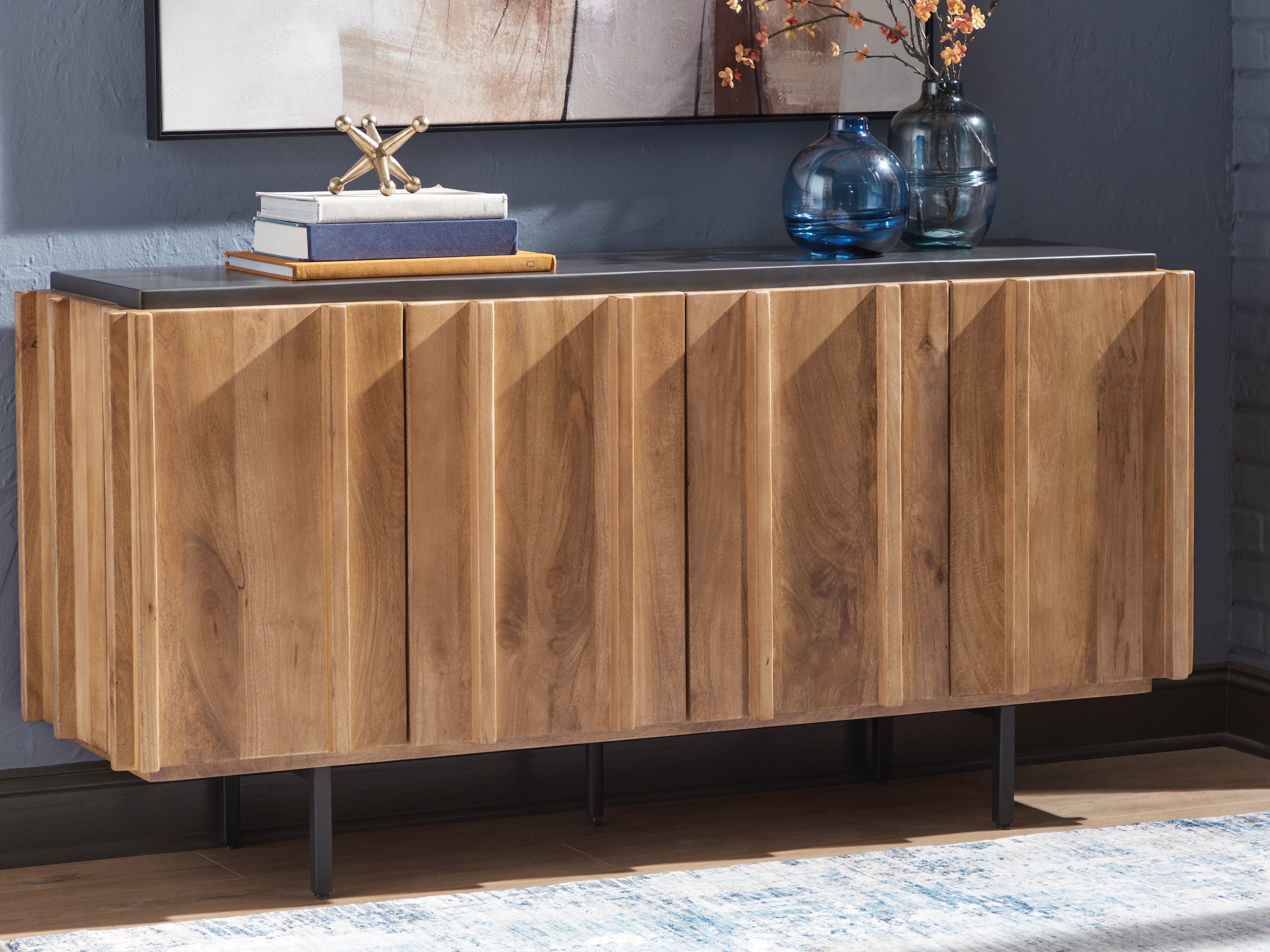 Orleans Furniture - Ashley Furniture - Quintavious Accent Cabinet - Accent Cabinet / Brown/Charcoal - A4000685