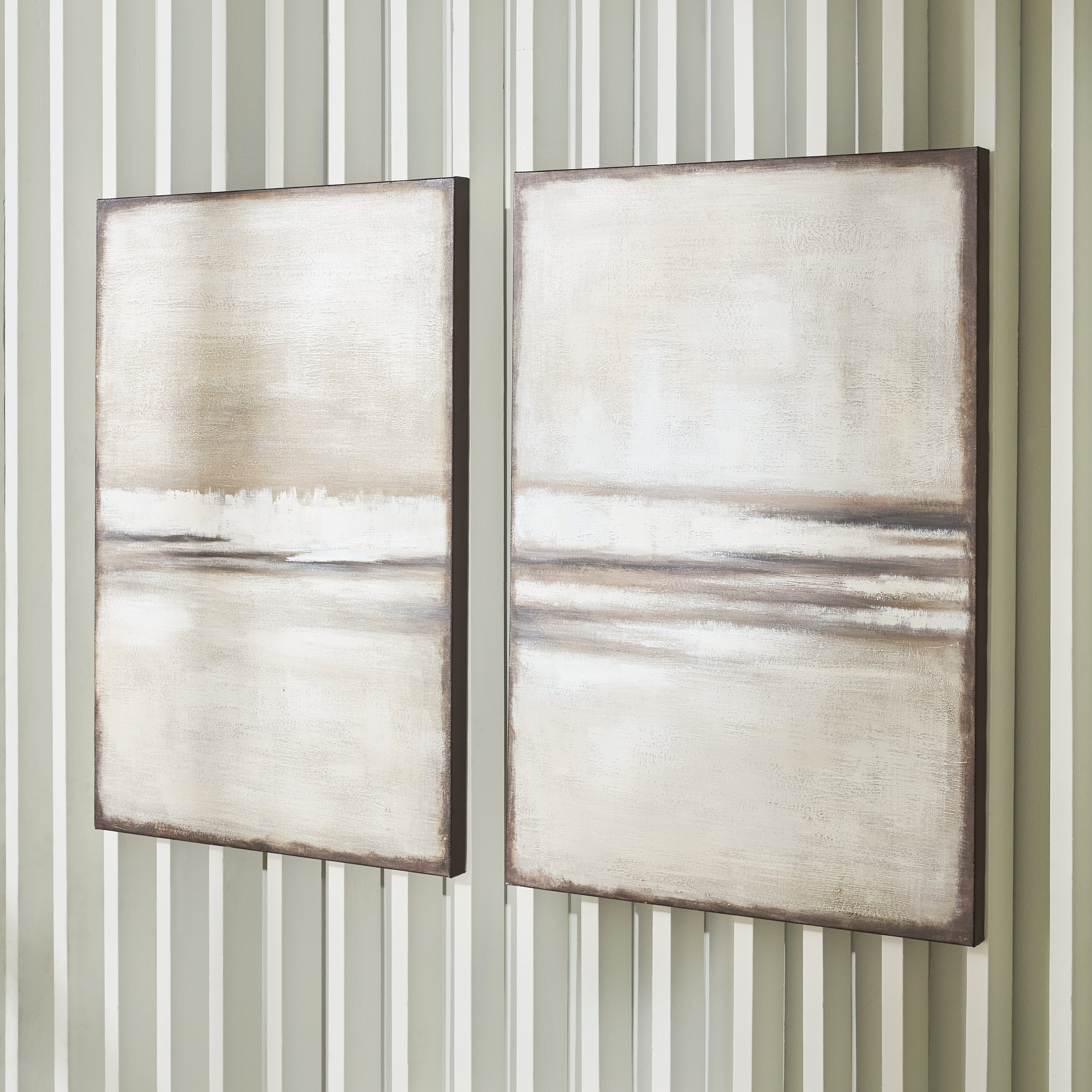 Orleans Furniture - Ashley Furniture - Brockdunn Wall Decor - Wall Art Set (Set of 2) / Tan/Brown - A8000403
