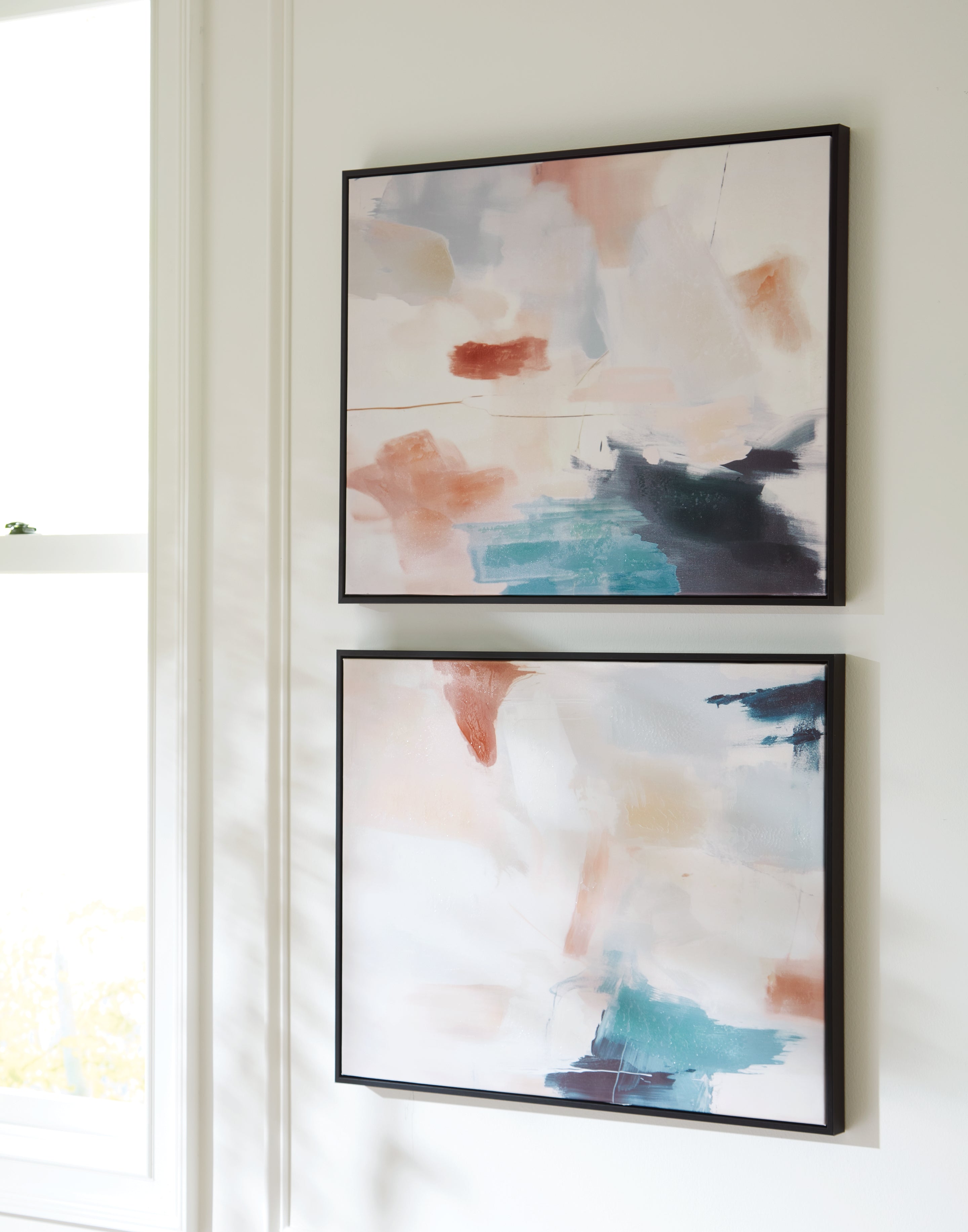 Orleans Furniture - Ashley Furniture - Caldish Wall Decor - Wall Art Set (Set of 2) / Blue/White/Pink - A8000415