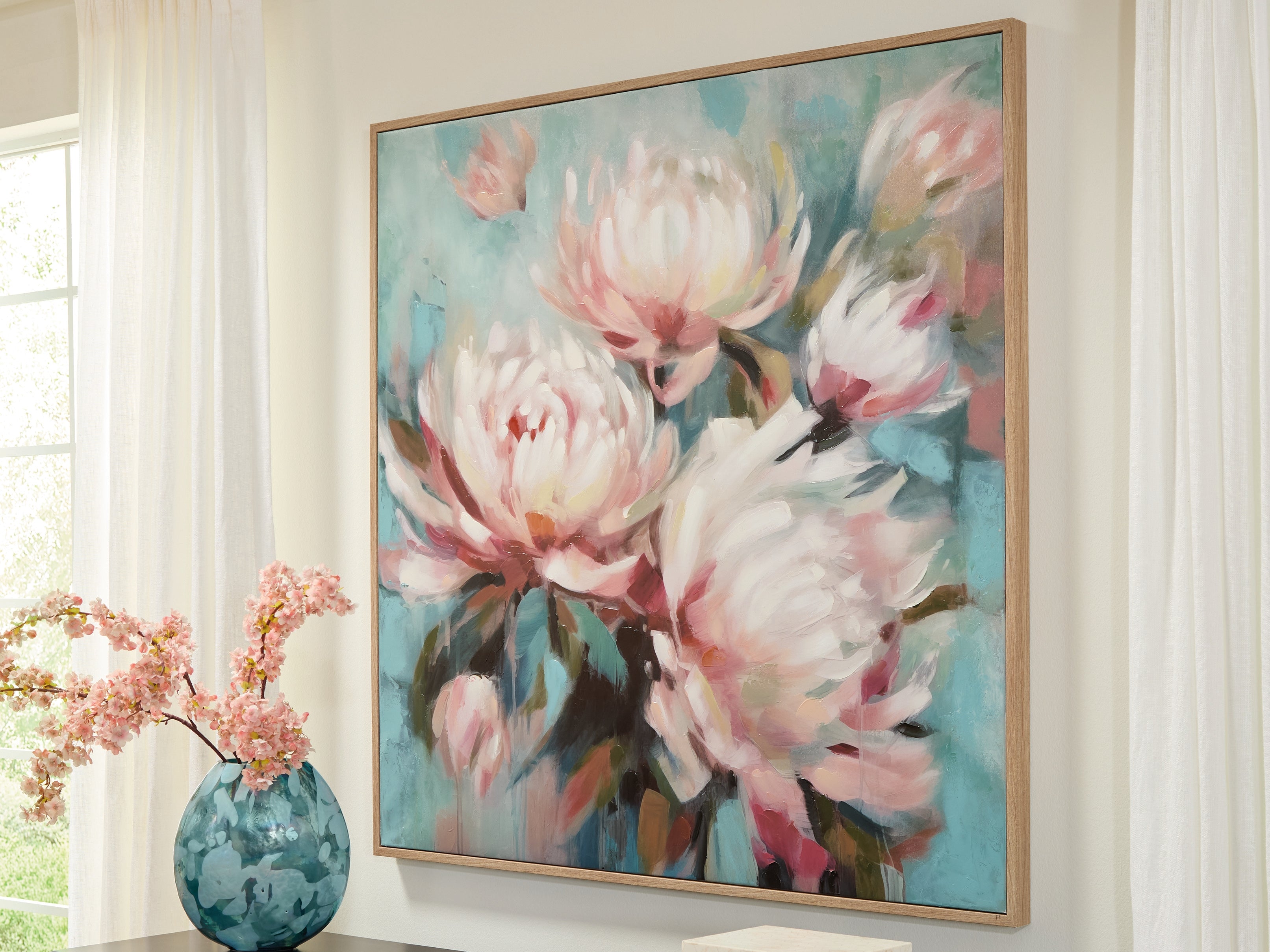 Orleans Furniture - Ashley Furniture - Parryville Wall Decor - Wall Art / Aqua/Pink - A8000440