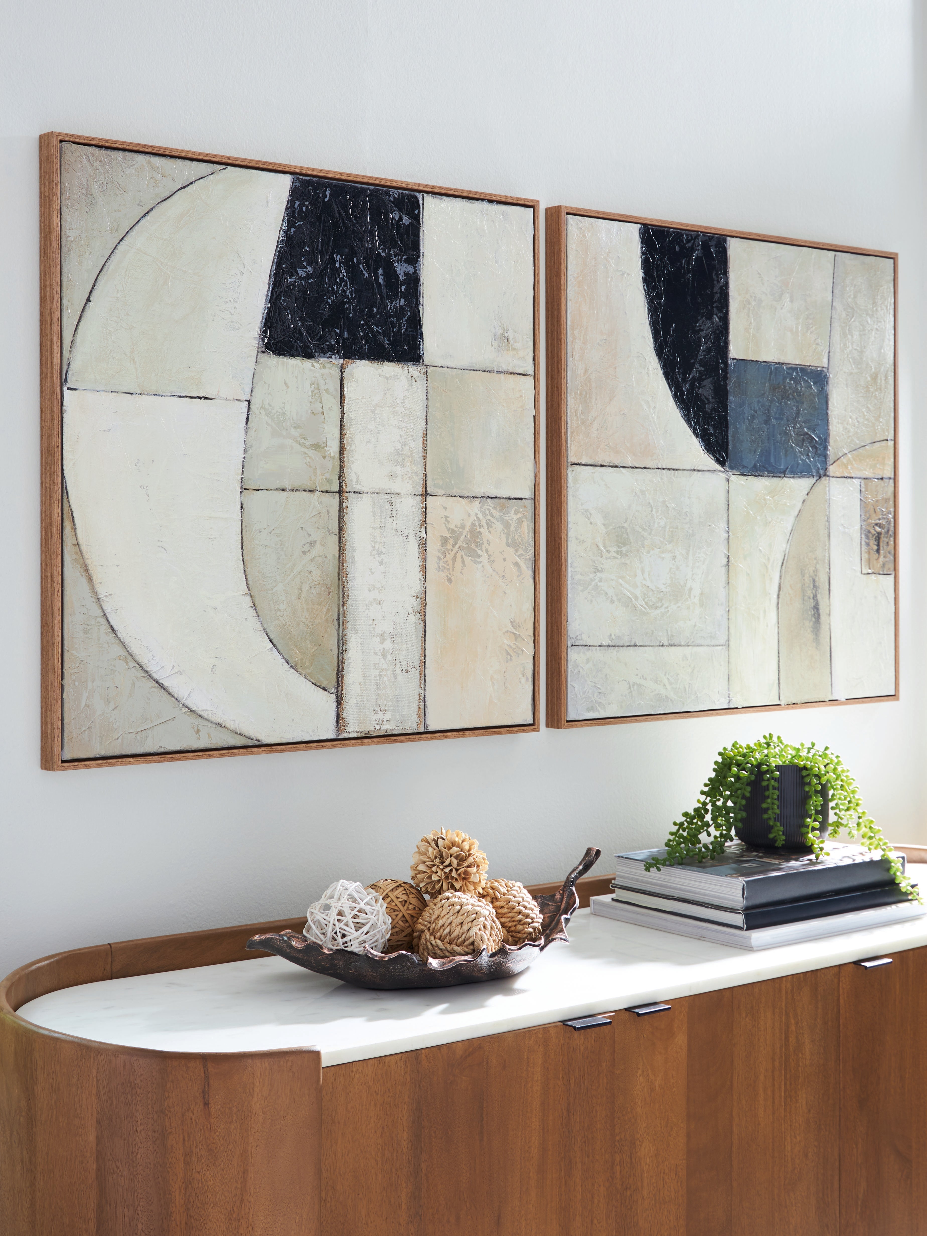 Orleans Furniture - Ashley Furniture - Bexlen Wall Decor - Wall Art Set (Set of 2) / Tan/Taupe/Black - A8000498