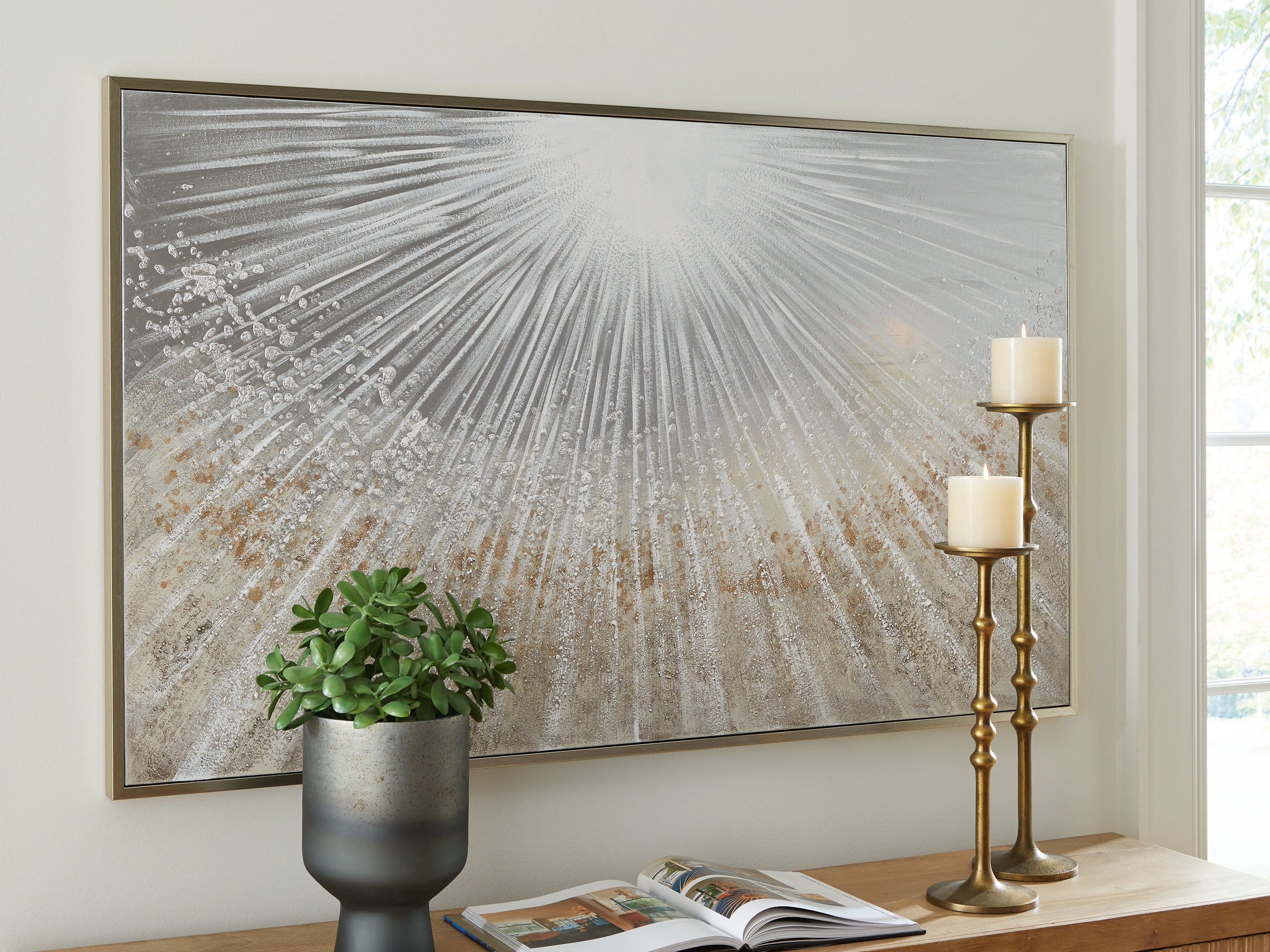 Orleans Furniture - Ashley Furniture - Waldard Wall Decor - Wall Art / Gray/Taupe/White - A8000501