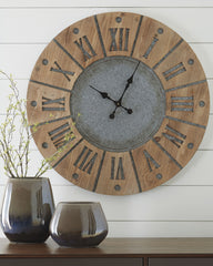 Orleans Furniture - Ashley Furniture - Payson Wall Decor - Wall Clock / Antique Gray/Natural - A8010076