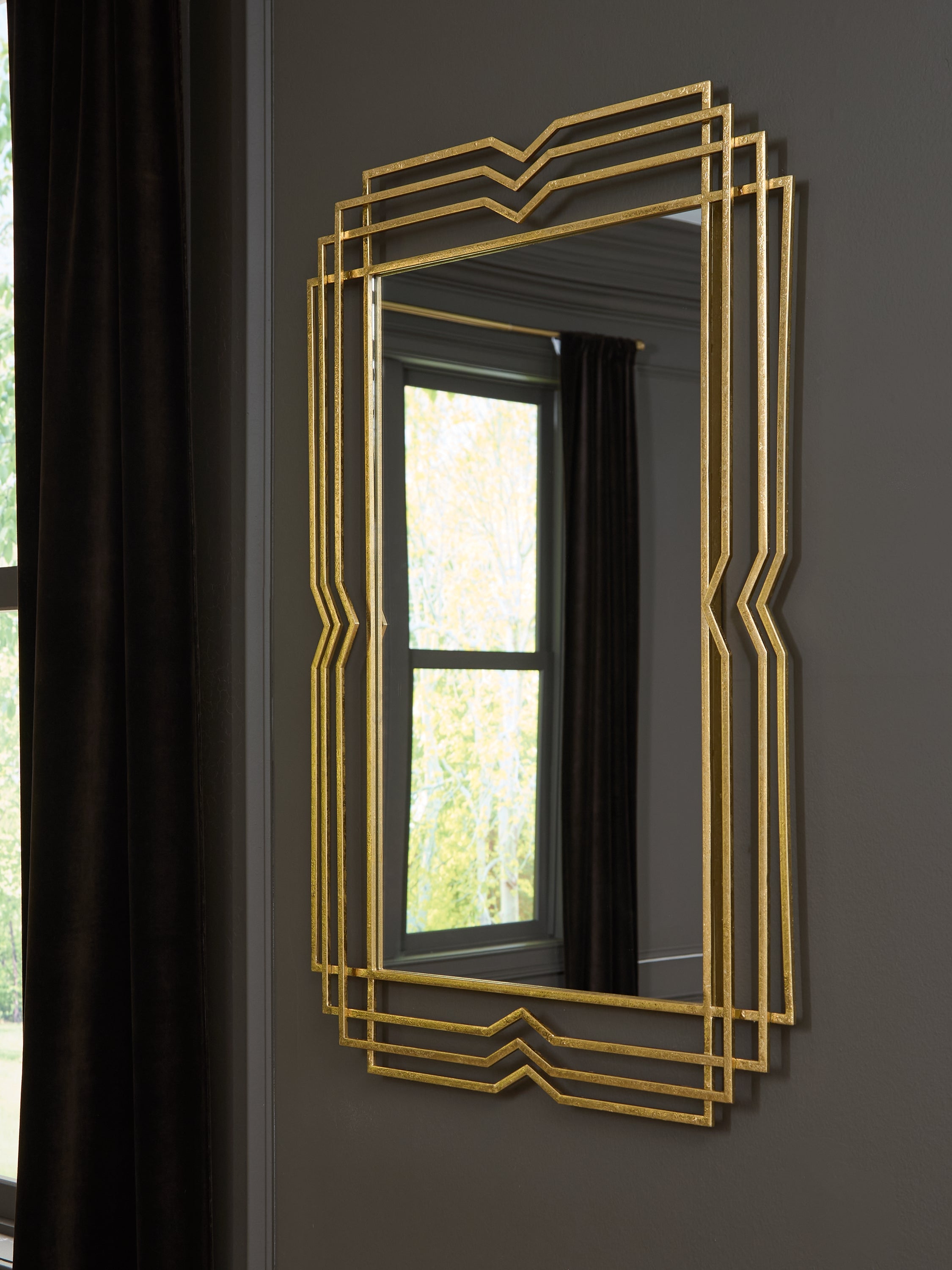 Orleans Furniture - Ashley Furniture - Claybrook Mirror - Accent Mirror / Gold Finish - A8010349