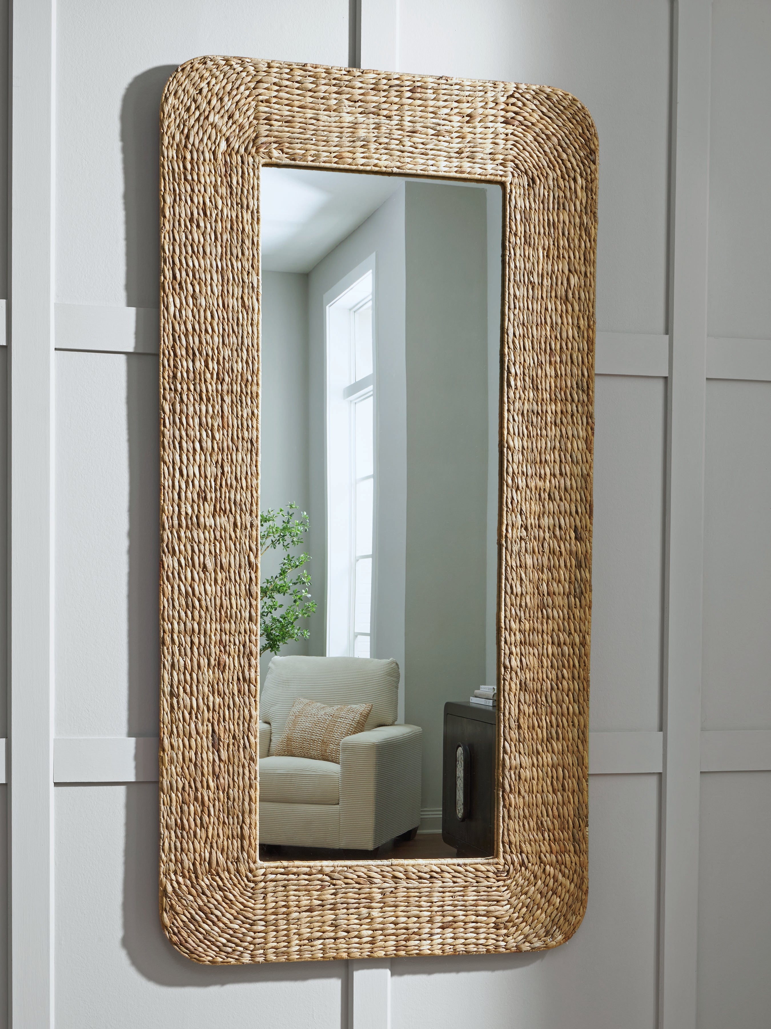 Orleans Furniture - Ashley Furniture - Norigan Mirror - Floor Mirror / Natural - A8010438