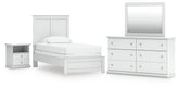 Orleans Furniture - Ashley Furniture - Bostwick Shoals Twin Panel Bed, Dresser, Mirror and Nightstand - Twin Panel Bed, Dresser, Mirror and Nightstand - B139B60