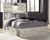 Orleans Furniture - Ashley Furniture - Cambeck Bedroom - Twin Panel Bed with 2 Storage Drawers / Whitewash - B192B13