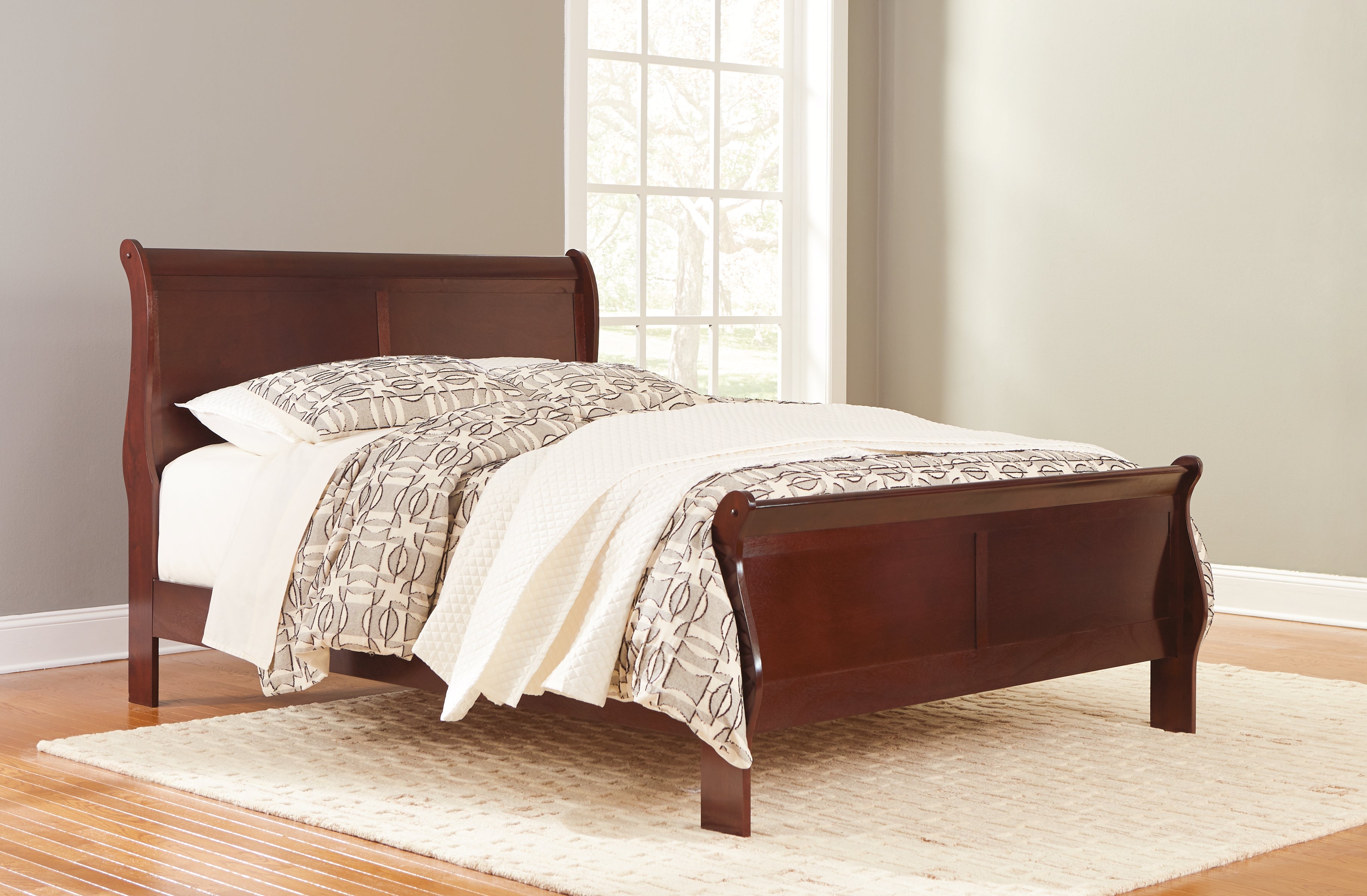 Orleans Furniture - Ashley Furniture - Alisdair Bedroom - King Sleigh Bed / Reddish Brown - B376B8