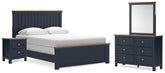 Orleans Furniture - Ashley Furniture - Landocken Queen Panel Bed, Dresser, Mirror and Nightstand - Queen Panel Bed, Dresser, Mirror and Nightstand - B414B18
