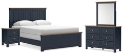 Orleans Furniture - Ashley Furniture - Landocken Queen Panel Bed, Dresser, Mirror and Nightstand - Queen Panel Bed, Dresser, Mirror and Nightstand - B414B18