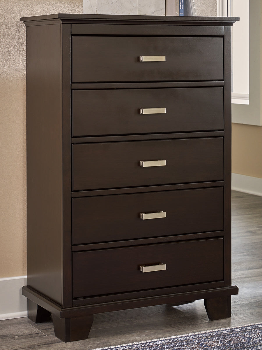Orleans Furniture - Ashley Furniture - Covetown Bedroom - Twin Panel Bed / Dark Brown - B441B2
