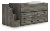 Orleans Furniture - Ashley Furniture - Frandern Twin Loft Bed with Drawer Storage - Twin Loft Bed with Drawer Storage / Warm Gray - B4480B26