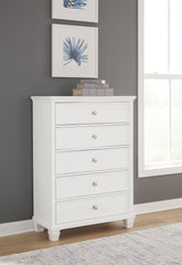 Orleans Furniture - Ashley Furniture - Fortman Bedroom - California King Panel Storage Bed / White - B680B23