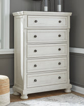 Orleans Furniture - Ashley Furniture - Robbinsdale Bedroom - King Sleigh Bed / Antique White - B742B22