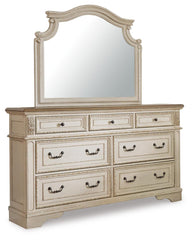 Realyn King Panel Bed, Dresser, Mirror and Nightstand