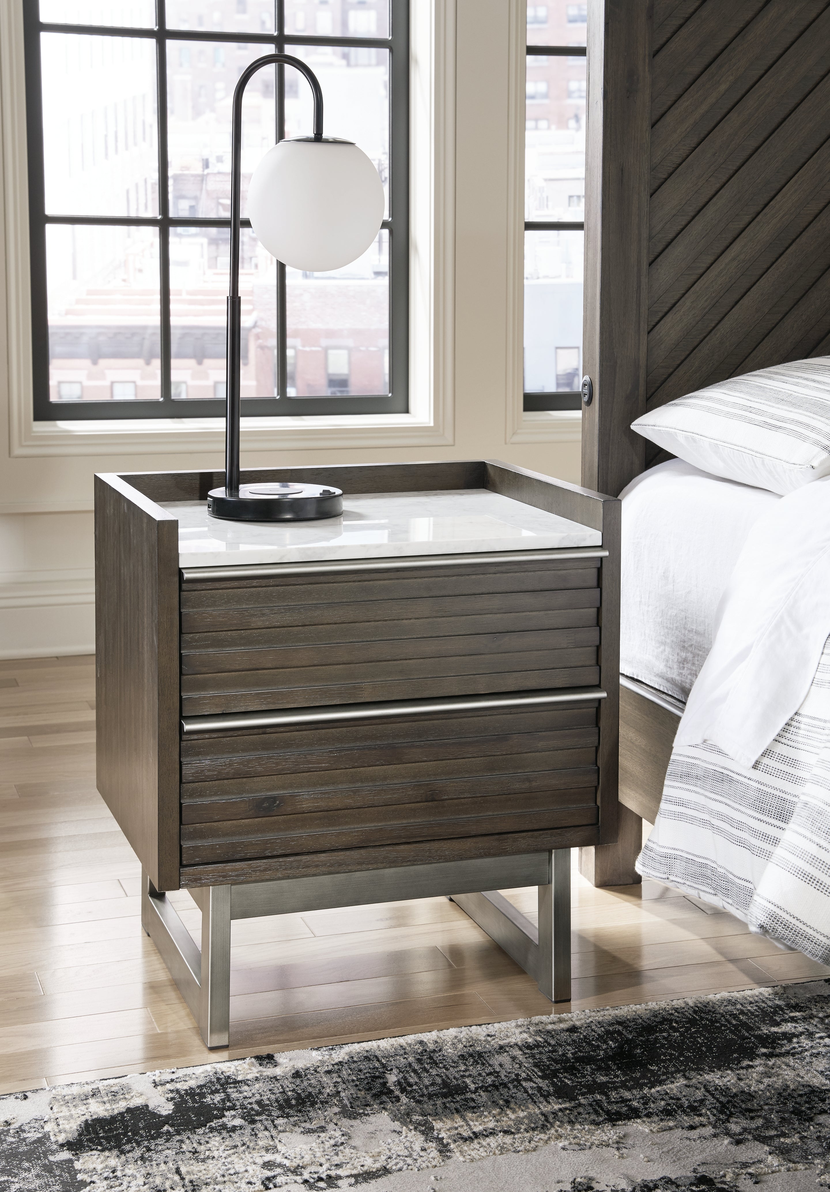 Orleans Furniture - Ashley Furniture - Arkenton Bedroom - Queen Panel Bed / Grayish Brown - B786B2