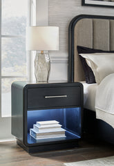 Orleans Furniture - Ashley Furniture - Rowanbeck Bedroom - One Drawer Night Stand / Black - B821-91