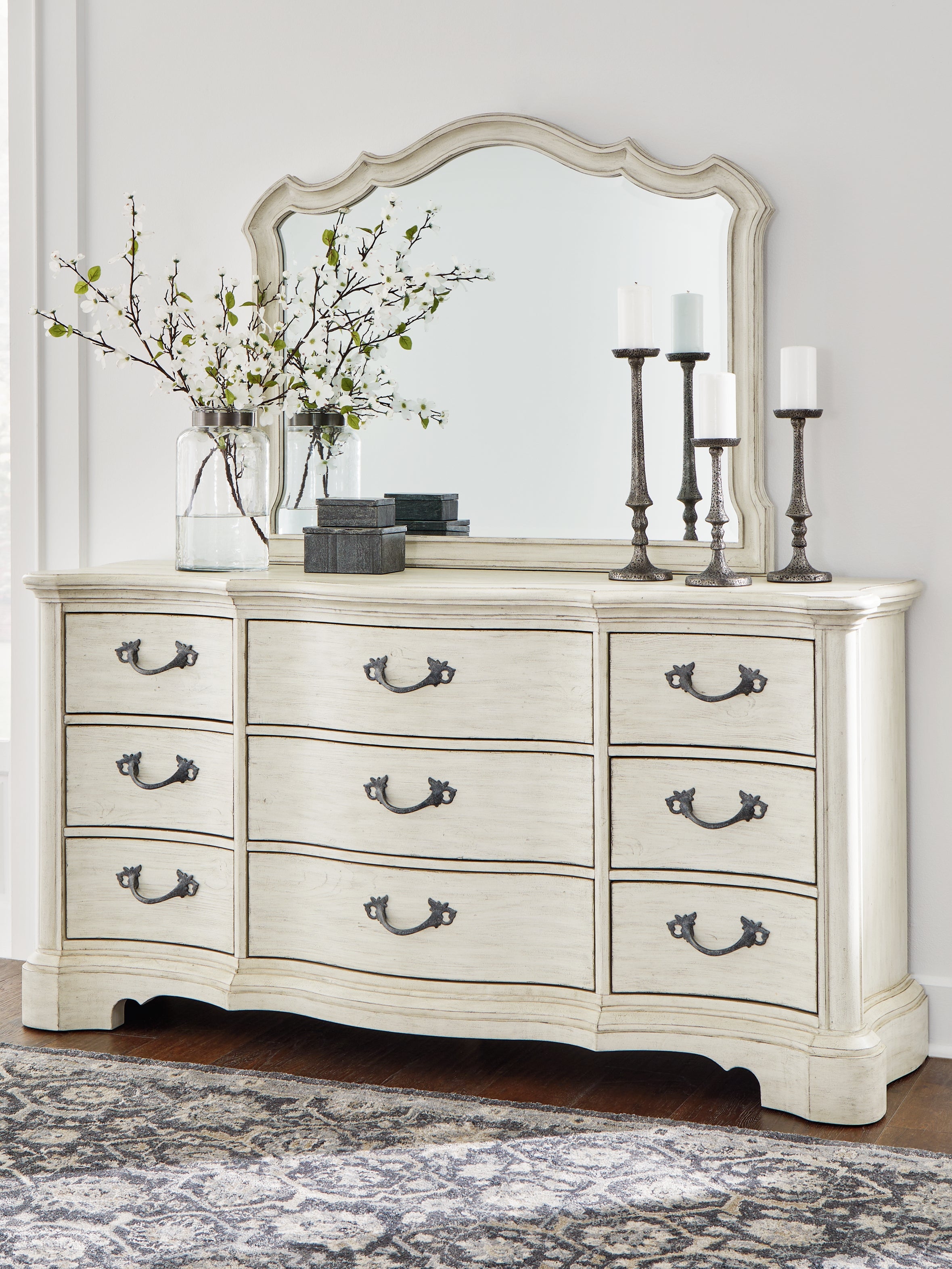 Orleans Furniture - Ashley Furniture - Arlendyne Bedroom - Dresser / Antique White - B980-31