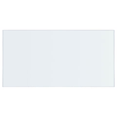 72x40-inch 12mm Rectangular Clear Tempered Glass Top