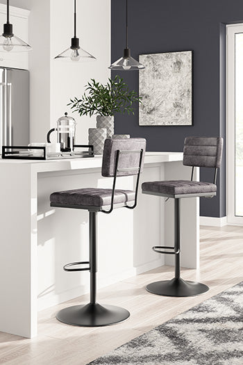 Orleans Furniture - Ashley Furniture - Strumford Dining Room - Bar Height Bar Stool (Set of 2) / Gray/Black - D119-630X2