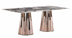 D2309 7 Piece Marble Top Dining Table