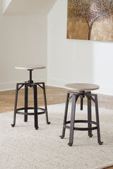 Orleans Furniture - Ashley Furniture - Karisslyn Dining Room - Counter Height Stool (Set of 2) / Whitewash/Black - D336-024X2