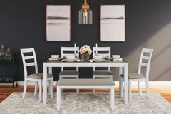 Orleans Furniture - Ashley Furniture - Stonehollow Dining Room - RECT DRM Table Set (6/CN) / White/Gray - D382-325