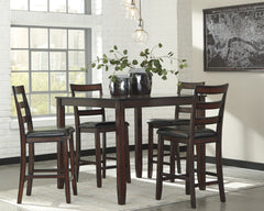 Orleans Furniture - Ashley Furniture - Coviar Dining Room - Dining Room Table Set (6/CN) / Brown - D385-325