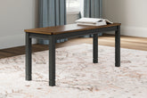 Orleans Furniture - Ashley Furniture - Owingsville Dining Room - Large Dining Room Bench / Black/Brown / 42"W x 14"D x 18"H - D580-00
