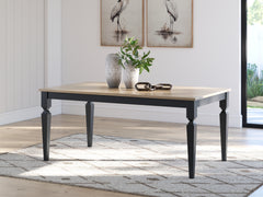 Orleans Furniture - Ashley Furniture - Brenkerton Dining Table - Rectangular Dining Room Table / Grayish Brown/Black - PCD591-25