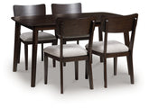 Orleans Furniture - Ashley Furniture - Mallenette Dining Table and 4 Chairs (Set of 5) - Dining Room Table Set (5/CN) / Merlot - PCD607-225