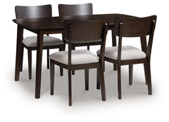 Orleans Furniture - Ashley Furniture - Mallenette Dining Table and 4 Chairs (Set of 5) - Dining Room Table Set (5/CN) / Merlot - PCD607-225