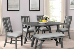 FD1042 5 Piece Dining Table 4 Chairs + Bench