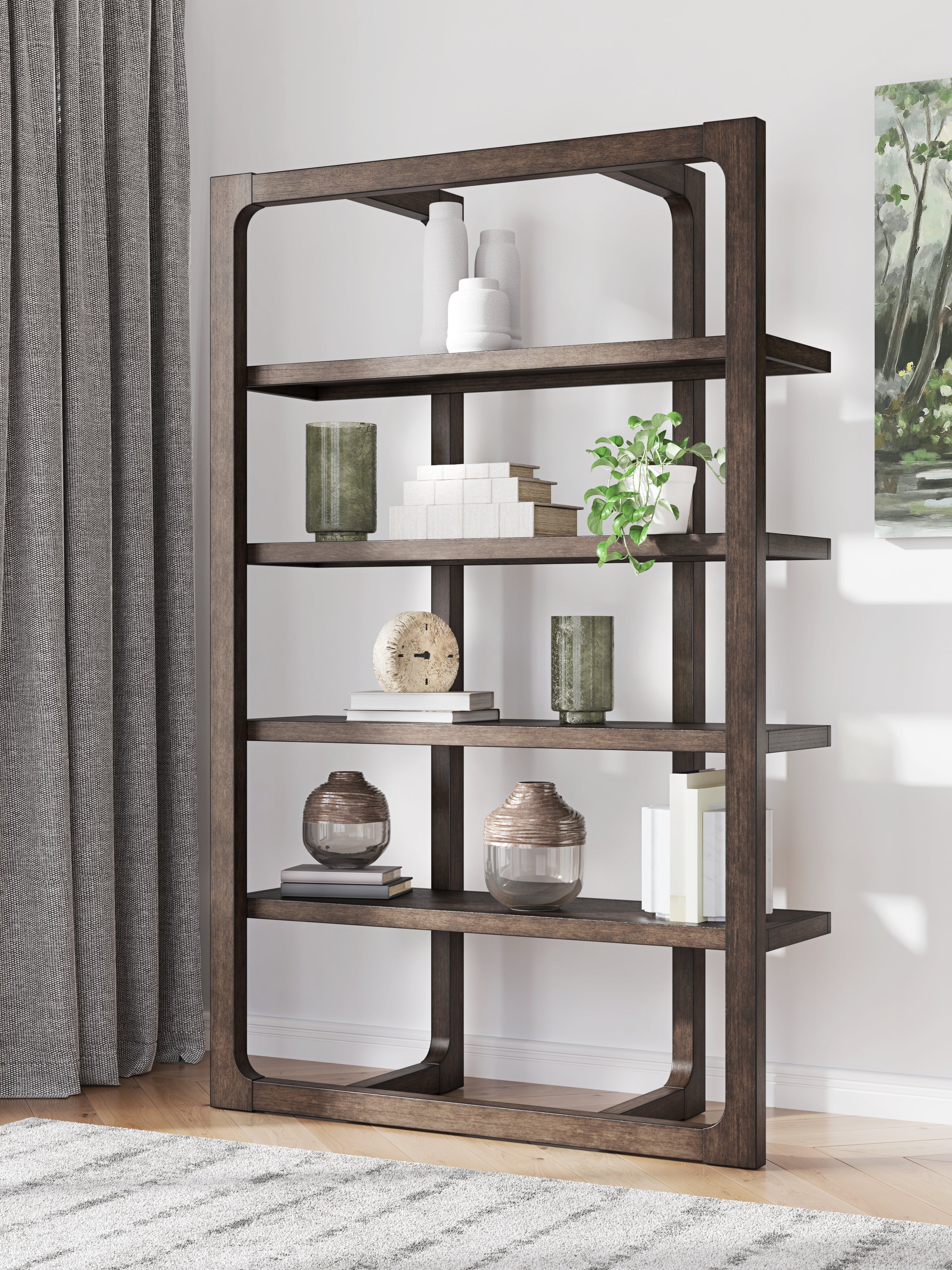 Orleans Furniture - Ashley Furniture - Breckington Bookcase - Bookcase / Dark Brown - H556-70