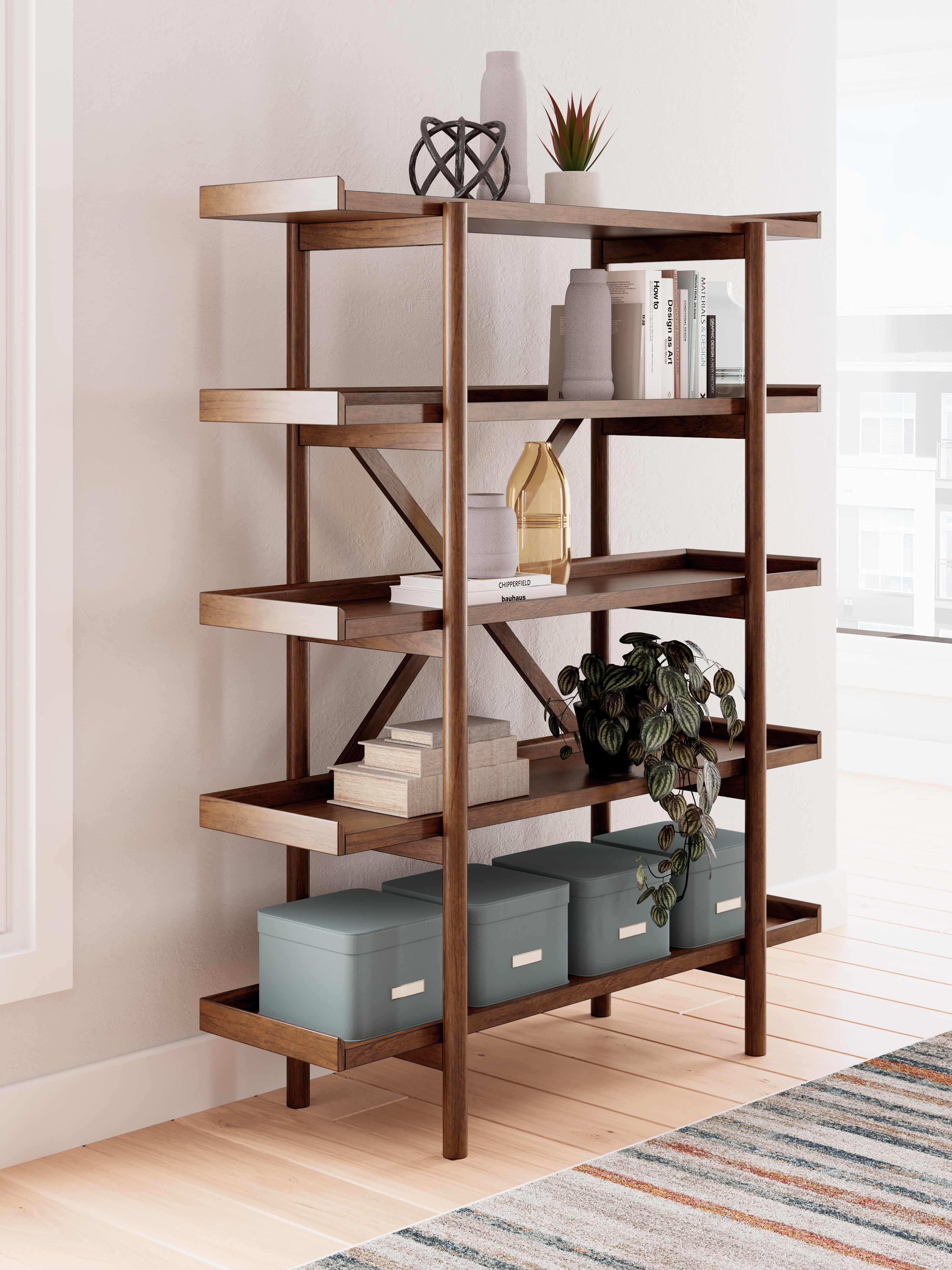 Orleans Furniture - Ashley Furniture - Lyncott Bookcase - Bookcase / Brown - H615-70