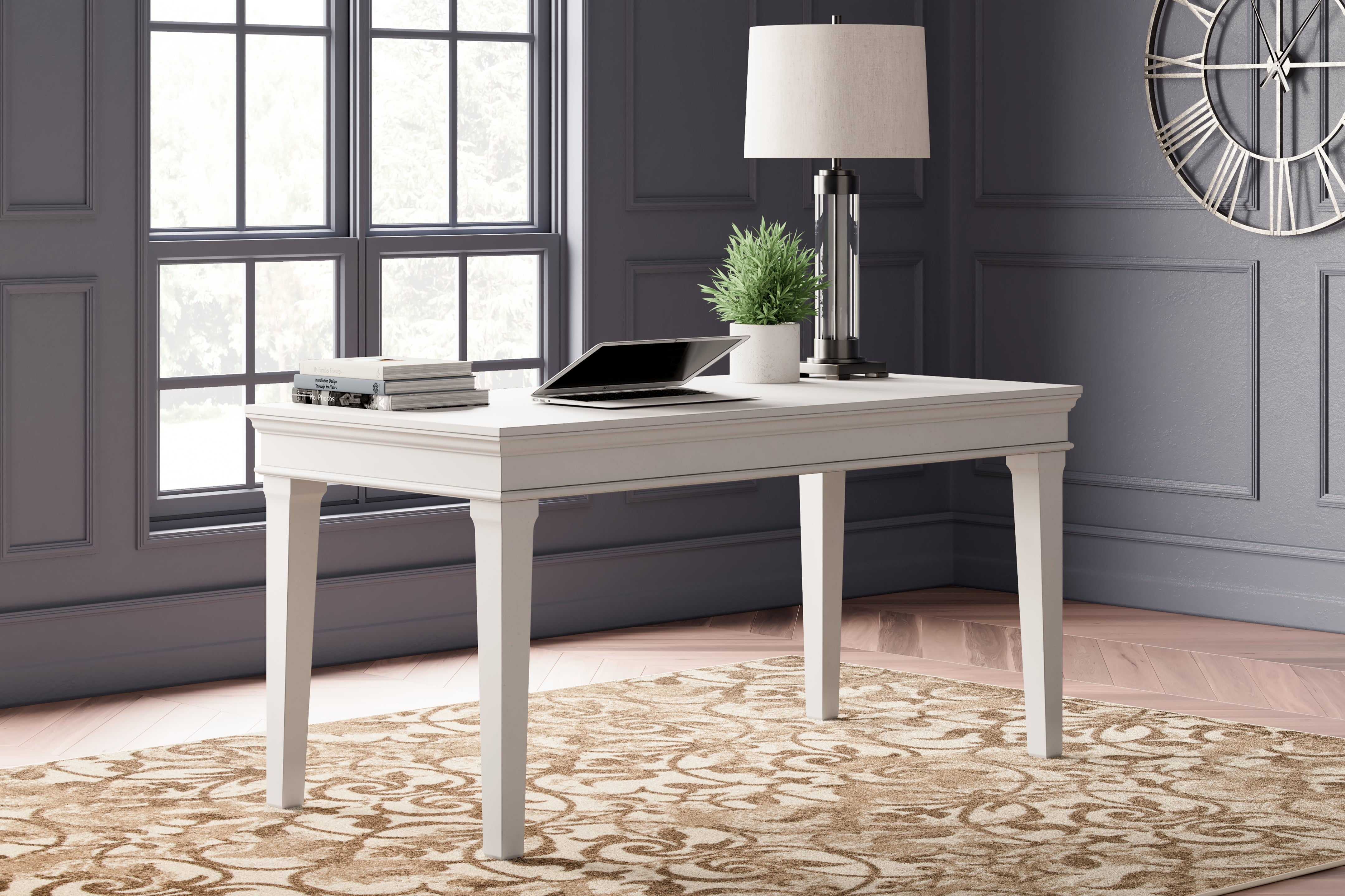 Orleans Furniture - Ashley Furniture - Kanwyn Office Desk - Home Office Desk / Whitewash - H777-44
