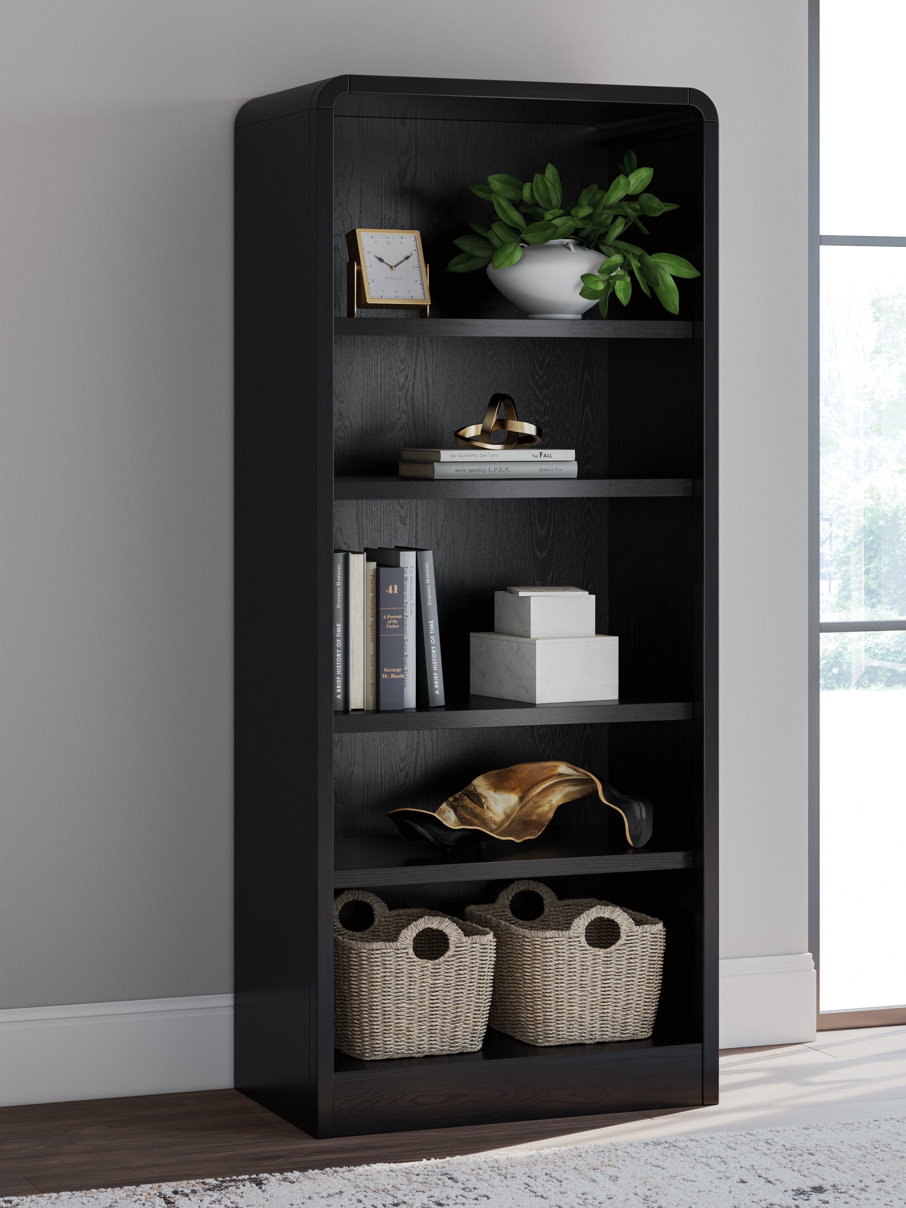 Orleans Furniture - Ashley Furniture - Rowanbeck Bookcase - Large Bookcase / Black - H821-17