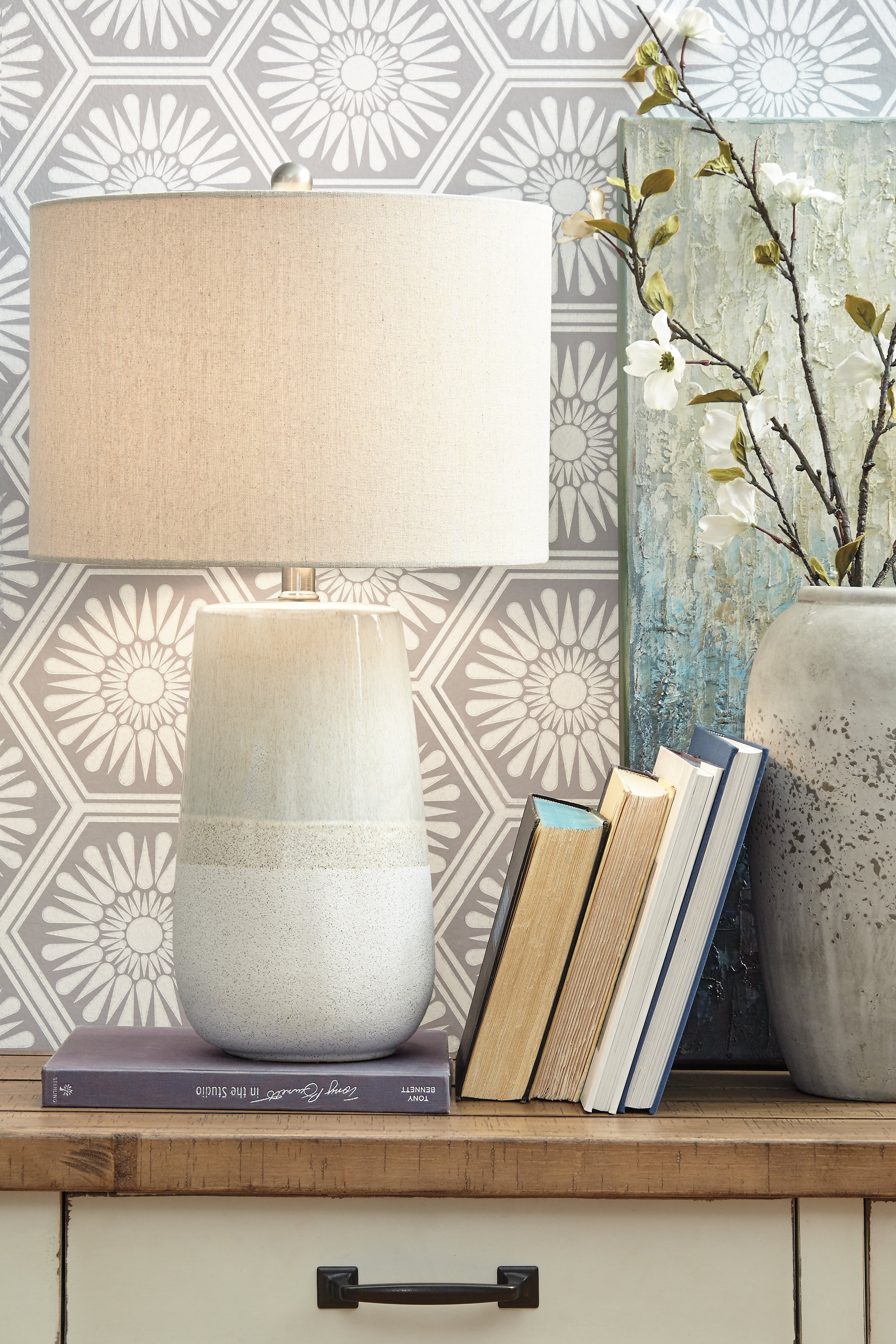 Orleans Furniture - Ashley Furniture - Shavon Lighting - Table Lamp (Set of 2) / Beige/White - L100724X2