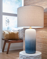 Orleans Furniture - Ashley Furniture - Lemrich Lighting - Table Lamp (Set of 2) / White/Teal - L123874X2