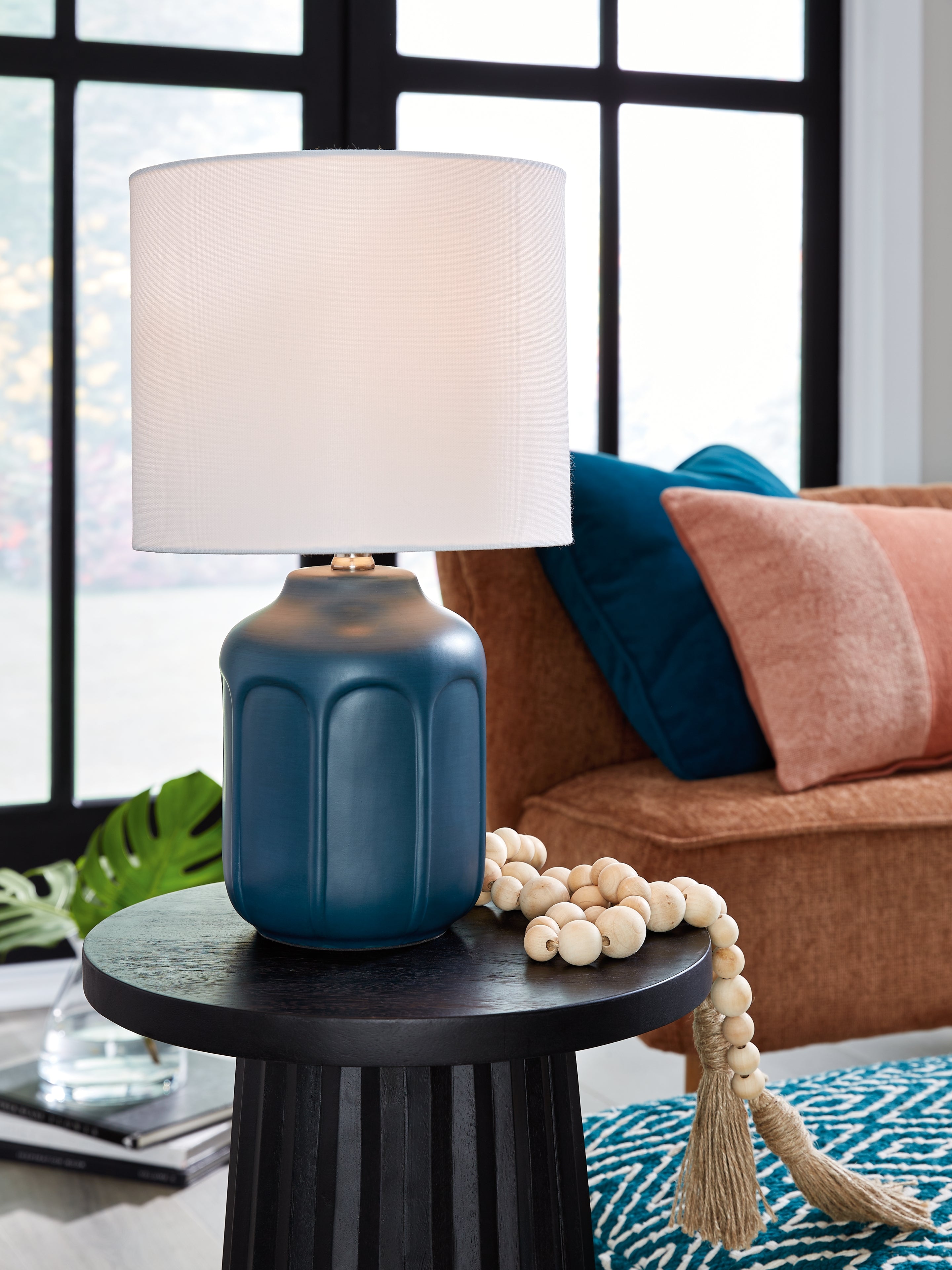 Orleans Furniture - Ashley Furniture - Gierburg Lighting - Ceramic Table Lamp (1/CN) / Teal - L180214