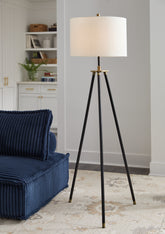Orleans Furniture - Ashley Furniture - Cashner Lighting - Metal Floor Lamp (1/CN) / Black/Gold Finish - L206101